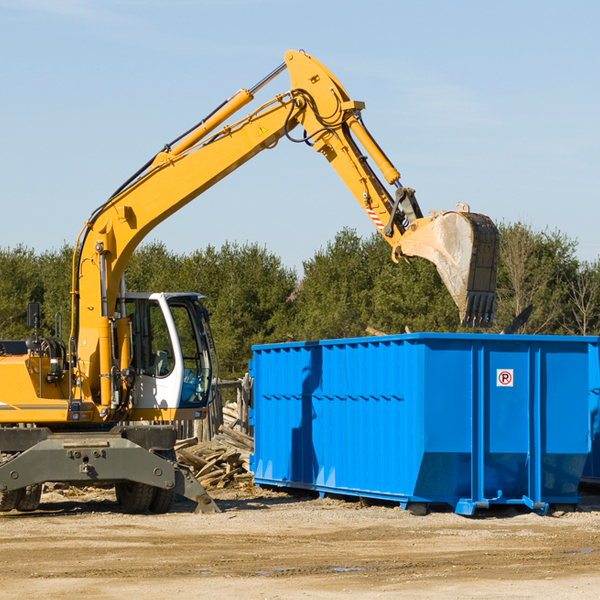 are there any restrictions on where a residential dumpster can be placed in Camanche North Shore